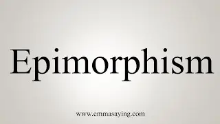 How To Say Epimorphism
