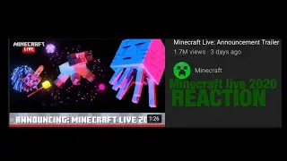 Reacting to Minecraft Live: Announcement Trailer