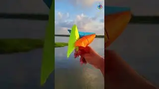 Flying paper helicopter, paper toy flying, easy paper toys for kids