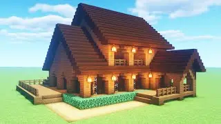 Minecraft Tutorial: How To Make A Spruce Wood House 