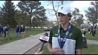Omaha Skutt's Will Mullin wins the Class B Golf Tournament after a tie-breaking victory