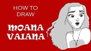 HOW TO DRAW SINGING MOANA/VAIANA - Realtime 5 minute sketch