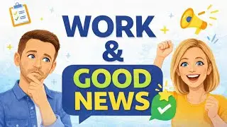 Real Life English Conversation Work & Happy News | English Podcast For Beginners