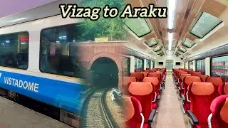 VIZAG TO ARAKU TRAIN JOURNEY || IRCTC VISTADOME COACH FACILITIES || ভিস্তাডোম কোচের ট্রেন জার্নি || 