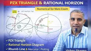 PZX Triangle with Numericals | Rational Horizon Diagram | Mate Exam MMD | Celestial l Navigation 🚢 