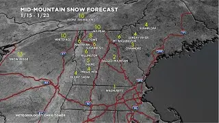 Mountain Snow Forecast for the Third Weekend of January