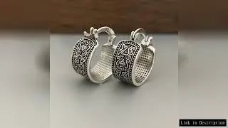 925 Sterling Silver Earrings For Women Trendy Simple Retro Flower Earring Jewelry Prevent Allergy Pa