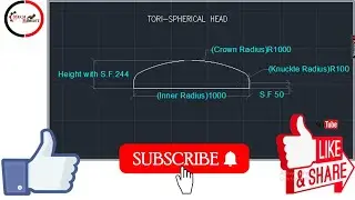Torispherical Dish End || Design Step by Step || AutoCAD Tutorial || Sanket Kathiwale