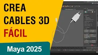 Crea Un Cable 3D Realista en Maya 2025 o Anteriores – Paso a Paso – Tutorial
