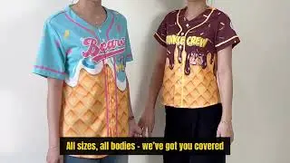 Custom Ice Cream Drip Baseball Jersey