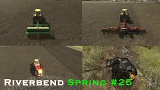 🇺🇸 Seeding oat, rolling field, spraeading fertiliezer & continue cleaning embankment