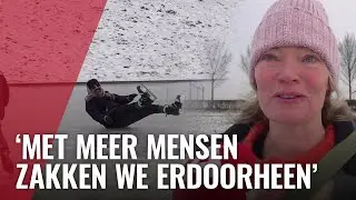 Schaatsen in het Westerpark: meters maken en uitglijden
