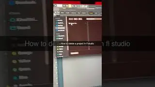 How to delete a project in fl studio