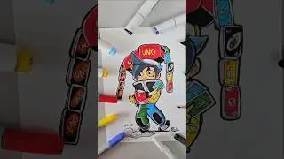 Chester Uno Drawing (Brawl Stars x Uno) #brawlstars