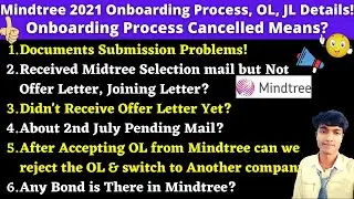 🔴Mindtree Onboarding Process, OL, JL, Hold Details! Onboarding Complete & OL Process Cancelled Why?