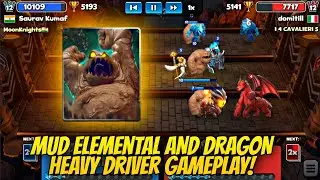 Castle Crush 🏰  Dragon and Mud Elemental Strategy 🔥😱 LVL 12 Best Power deck Gameplay!