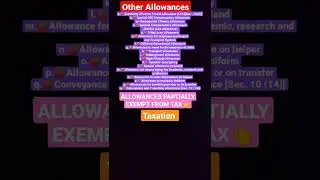 How to study law💯very easily |Other Allowances partially exempt from tax#tips#kslu#incometaxact1961