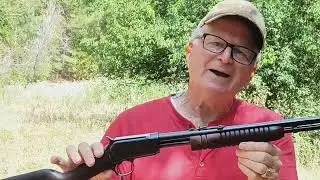 Стрельба из помпового ружья Model 59 Rossi .22 WMR / Mag Pump Action Gallery против стального ружья Taylor Targets.