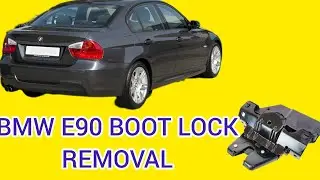 BMW E90 boot lid mechanism removal DIY
