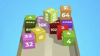 2048 chain cube game play(2~16K block)