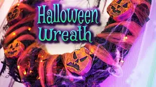 DIY Halloween Wreath Tutorial with Custom Foam Clay Pumpkins !!!