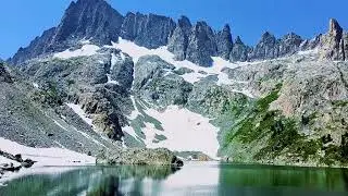 Iceberg Lake against the Minarets in Ansel Adams Wilderness 2025 07 14