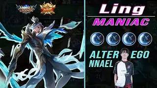 LING GAMEPLAY WITH BUILD EMBLEM AE.Nnael ! U SHOULD TRY THIS EMBLEM TOO ! MANIAC ! - Mobile Legends.