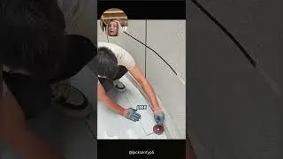 Измерение изогнутой стены для распила пола #строительство #сделайсам