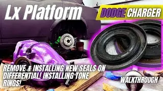 Installing New Axle Seals On Differential LX Charger 300 Magnum ! Remove & Installing CV Tone Rings
