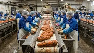 World&rsquo;s Biggest Carrots?! 😱 Inside Old Carrot Washing Factory#factory #ai #viral #video 