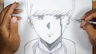 How to Draw Mash Burnedead - Step by Step | Mash Drawing from Mashle | Easy To Draw