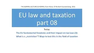 EU law and taxation part 08