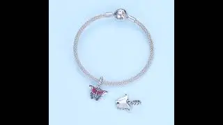 2021 New style custom charm 925 sterling silver zircon butterfly pendants for jewelry making