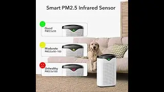 Smart Air Purifier for Home Large Room, WiFi APP Alexa Control Air Cleaner & Air Quality Monitor, Up