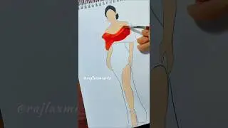 Fearless in Red💃🏻 | Stealing the Spotlight❤️#shorts #art #painting