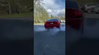 2000 mustang v6 3.8,  burns rubbers