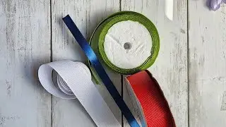 Ribbon hair bow red, white and blue for 4th of July, Memorial Day,  Presidents Day, and many