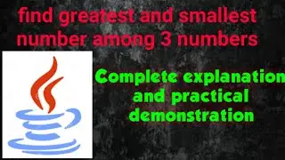 find greatest and smallest number among 3 numbers