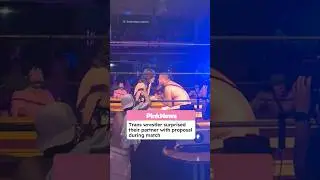 Trans Wrestler Surprised Their Partner With Proposal During Match #shorts #ViralProposal #proposal