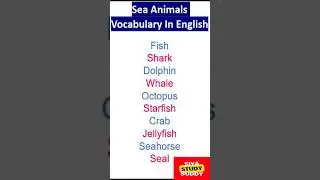 Sea Animals Names In English | Sea Animals | Kids vocabulary | Learn English for kids #shortsfeed
