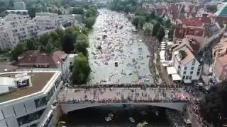 Das Ulmer Nabada aus der Luft