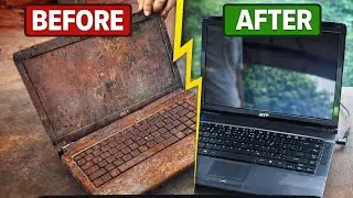 10-Year-Old Rusty Laptop Restoration ASMR - Windows 7 Recovery #restoration #laptop 