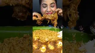 ASMR Eating Spicy Mutton Nalli Nihari,Chicken Curry,Rice,egg masala Big Bites ASMR Eating Mukbang