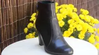 Botine dama maro inchis cu toc patrat
