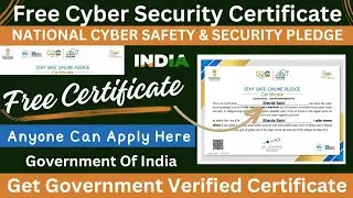 NATIONAL CYBER SAFETY & SECURITY PLEDGE Certificate | Government of India Free Certificate Online