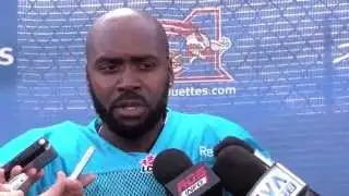 Alouettes new quarterback Kevin Glenn takes to the practice field