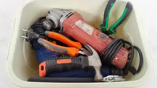 Engineering Tools repair, drill, pliers, grinder, hammer, wrench