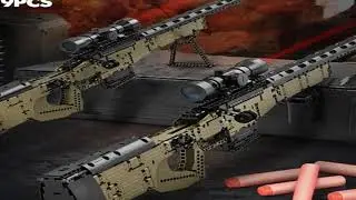 Cada 979Pcs City Technical&nbsp; Police Military Weapon Sniper Rifle Building Blocks