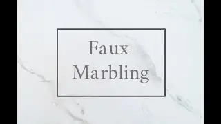 DIY Faux Marble for Console Table Top