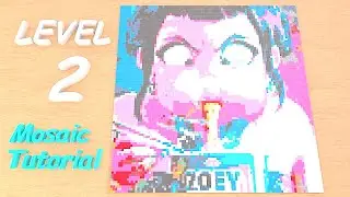 How To Build Giant Zoey Ramen LEGO Mosaic Step by Step